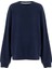 White And Simple Erkek Lacivert 100% Pamuk Unisex Sweatshirt 1