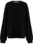 White And Simple Erkek Siyah 100% Pamuk Unisex Sweatshirt 1