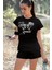 Melek Şeytan Siyah Kısa Kollu Kadın Şort Takımı 1