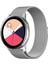 Samsung Galaxy Watch 5 ve Watch 4 Uyumlu Loop Metal Hasır Kordon 20mm (Gümüş) 1