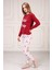 Baskılı V Yaka Pijama Takım 2