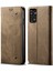 Xiaomi Redmi Note 11S Için Retro Kot Deri Flip Cüzdan Standlı Kılıf Kapaklı - Haki (Yurt Dışından) 1