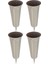 4-Pack 10.2 "zemin Mezarlığı Mezarında Kazanma Yivli Çiçek Vazolar Tutucu (Yurt Dışından) 1