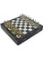 Gifthome Orta Boy Metal Osmanlı-Bizans Satranç Takımı Parlak ve Mermer Desenli Sandıklı Mdf Tahtası (36X36X6 Cm.) 3