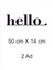 Hello Sticker Duvar Yazısı Sticker (Siyah) 2