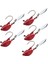 10 Adet Kırmızı Aldespin Swimbait Hooks ile Parlayan Tipi Kafa Jigs 3
