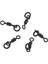 100 Adet Balıkçılık Rolling Fiwels Chood Rigs Katı Yüzükler Kanca Hattı Konnektörleri 4