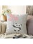 Real Homes Çift Taraflı Uçan Balonlar ve Sevimli Panda Desenli Çocuk Odası Şönil Yastık Kırlent Kılıfı 1