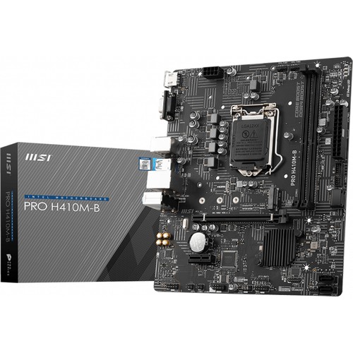 MSI PRO H410M-B SOKET 1200 DDR4 2933 M.2 VGA  HDMI USB 3.2 MATX
