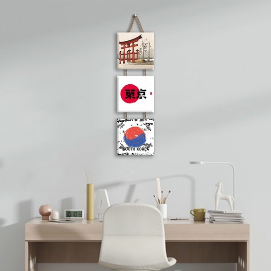 Hero Tasarım Güney Kore 3 Parça Ipli Mdf TABLOTLH1142 Fiyatı