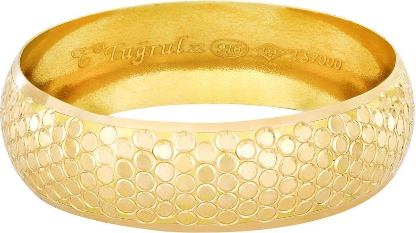 T51 Tuğrul Altın 22 Gr(Gram) 20 mm 22 Ayar Işçiliksiz Bilezik TCNC022-1