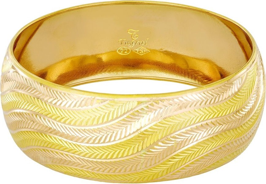 T51 Tuğrul Altın 25 Gr(Gram) 25 mm 22 Ayar Işçiliksiz Bilezik TB0026-125