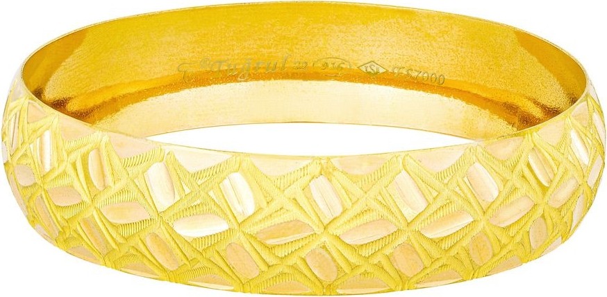 T51 Tuğrul Altın 15 Gr(Gram) 15 mm 22 Ayar Işçiliksiz Bilezik TBC0015-8