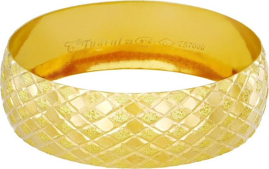 T51 Tuğrul Altın 25 Gr(Gram) 20 mm 22 Ayar Işçiliksiz Bilezik TBC025-1