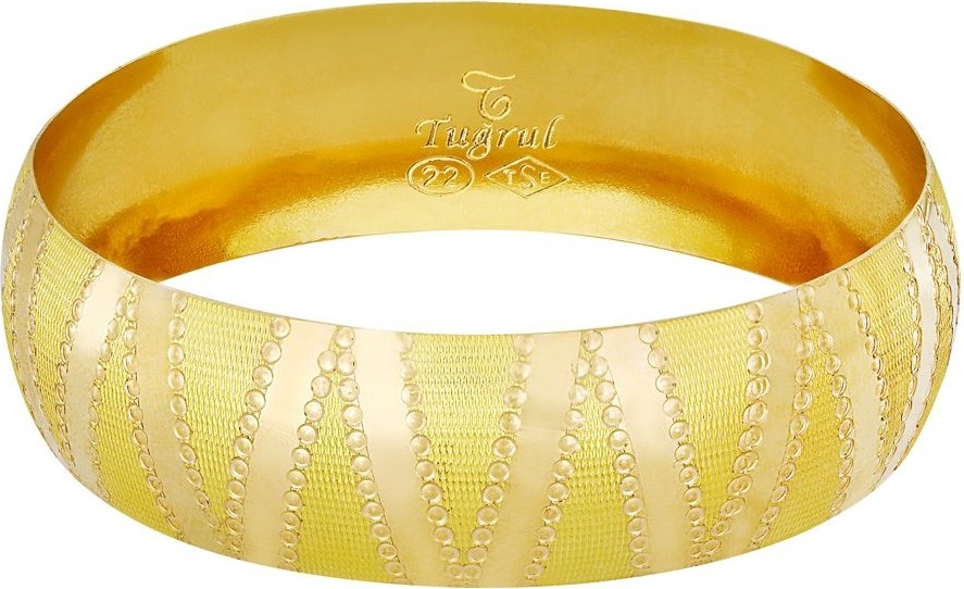 T51 Tuğrul Altın 21 Gr(Gram) 22 Ayar 18 mm Işçiliksiz Bilezik TBC021-181