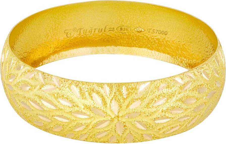 T51 Tuğrul Altın 20 Gr(Gram) 18 mm 22 Ayar Işçiliksiz Bilezik TBC0020-1
