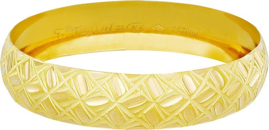 T51 Tuğrul Altın 16 Gr(Gram) 15 mm 22 Ayar Işçiliksiz Bilezik TBC016-15