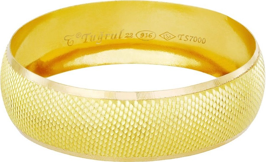 T51 Tuğrul Altın 21 Gr(Gram) 20 mm 22 Ayar Işçiliksiz Bilezik TBC021-22