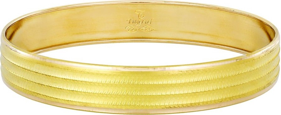 T51 Tuğrul Altın 10 Gr(Gram) 10 mm 22 Ayar Işçiliksiz Şarnelli Bilezik TCNC010-5