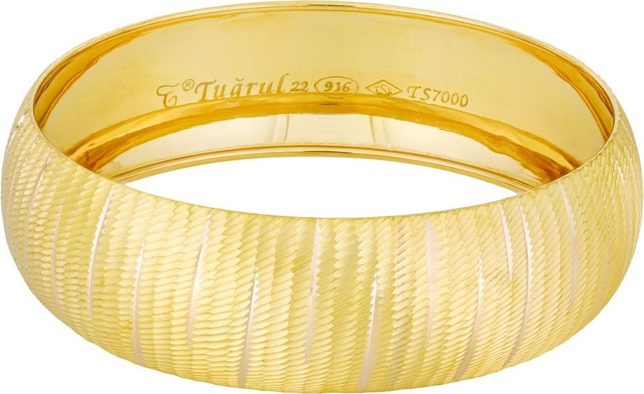 T51 Tuğrul Altın 20 Gr(Gram) 20 mm 22 Ayar Işçiliksiz Bilezik TBC00020-1