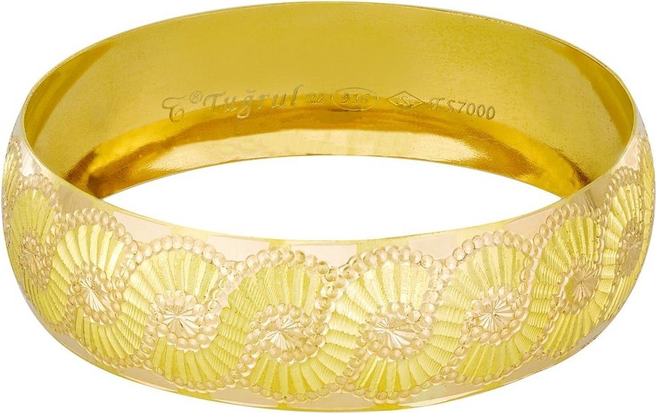 T51 Tuğrul Altın 20 Gr(Gram) 18 mm 22 Ayar Işçiliksiz Bilezik TBC0020-2