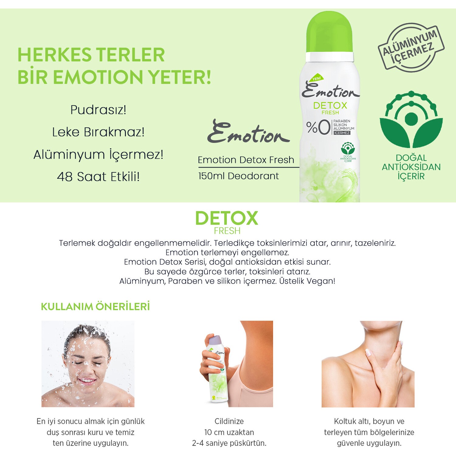 Emotion Detox Fresh Deodorant 2X150ML Fiyatı Taksit Seçenekleri