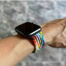 Gregoss Apple Watch Uyumlu ( 42/44/45 Mm) Örgülü Esnek Solo Döngü Kordon