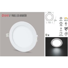 Cata Ct-5147 12W/3200K Alm. Panel LED Armatür (Günışığı)