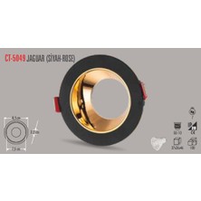 Cata Ct-5049 Jaguar Yuvarlak Spot(Mat Siyah Gold)(Ampulsuz)