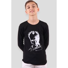 Dragora Atatürk Baskılı Uzun Kollu 23 Nisan 19 Mayıs 30 Ağustos 10 Kasım Süper Kalite Çocuk T-Shirt