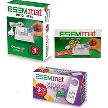 Esemmat Kablolu Otomatik Isı Kontrollü Cihaz + Sivrisinek Kovucu Tablet 20 Adet +  Güve Stop