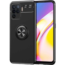 Ankacep Oppo Reno 5 Lite Kılıf Ravel Standlı Yüzüklü Silikon Kapak