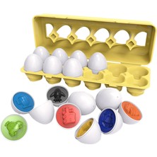 Perfeclan 12 Adet Çocuklar Montessori Sayısı & Maç Sıralayıcı Eğlenceli Eşleştirme Yumurta Eğitici Oyuncaklar Araçlar (Yurt Dışından)