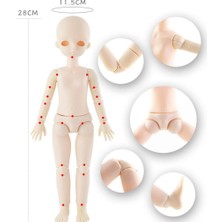 Perfeclan Bebekler 28 cm Bjd Bebek Bebek Saç Ayakkabı Bebekler Dıy Normal Cilt Gri (Yurt Dışından)