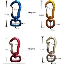 Segolike Carabiner Anahtarlık Carabiner Kanca Camping 71MM 71MM Kırmızı Kare Göz Için 400 kg (Yurt Dışından)