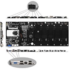 Anunnaki BTC-T37+ Pro Mining Anakart 8 Gpu 1600 Mhz Ddr3 Atx 8'li Ekran Kartı Desteği