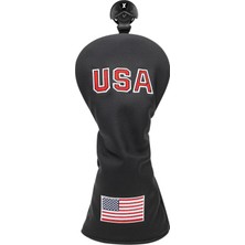 Dayanıklı Pu Golf Ahşap Kafa Kapak Fairway Headcover Guard Sleeve Case Guard Siyah 12.5X30 cm