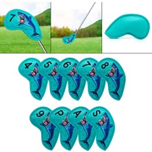 9x Golf Demir Kafa Golf Kulüpleri Için Kapakları Takozlar 4,5,6,7,8,9, A, S, P W / No. Tag Mavi