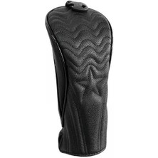 2x Pu Yıldız Nakış Golf Headcover Fairway Ahşap Sürücü Kulübü Headcover Guard Kol Guard Uzun Boyun Golf Kulübü Koruyun Aksesuarları