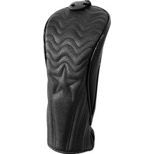 2x Pu Yıldız Nakış Golf Headcover Fairway Ahşap Sürücü Kulübü Headcover Guard Kol Guard Uzun Boyun Golf Kulübü Koruyun Aksesuarları