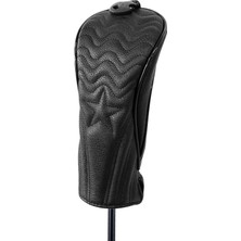 2x Pu Yıldız Nakış Golf Headcover Fairway Ahşap Sürücü Kulübü Headcover Guard Kol Guard Uzun Boyun Golf Kulübü Koruyun Aksesuarları