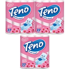 Teno Ultra Tuvalet Kağıdı Çift Katlı 96 Lı Paket Pudra Kokulu (3pk*32)