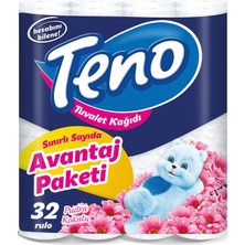 Teno Ultra Tuvalet Kağıdı Çift Katlı 96 Lı Paket Pudra Kokulu (Avantaj Pk Serisi) (3pk*32)