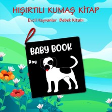 Tox Ingilizce Siyah Beyaz Evcil Hayvanlar Kumaş Sessiz Kitap E496 - Bez Kitap , Eğitici Oyuncak , Yumuşak ve Hışırtılı