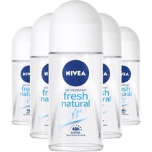 Nivea Bayan Fresh Natural Roll-On 50 ml X5