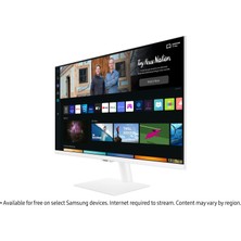 Samsung M5 27" Fhd 60Hz 4ms Akıllı Monitör (Beyaz) Dahili Tv Uygulamaları, Hoparlör, Uzaktan Kumanda, Wifi, Bluetooth, Airplay