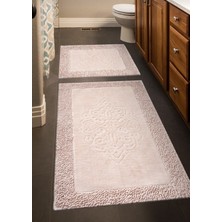 Tiffany 2'li Pamuklu Klozet Takımı, Banyo Paspas Seti