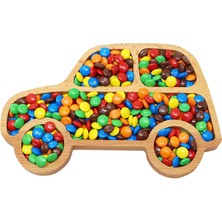 Koza Wood Art Ahşap Araba Model Servis Tabağı 26CM