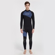 Tam Vücut Wetsuits 3mm Neopren Uzun Kollu Sırt Zip Dalış S Gri Için