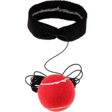 Boks Delme Eğitim Egzersiz Kafa Bandı Kırmızı ile Tenis Topu
